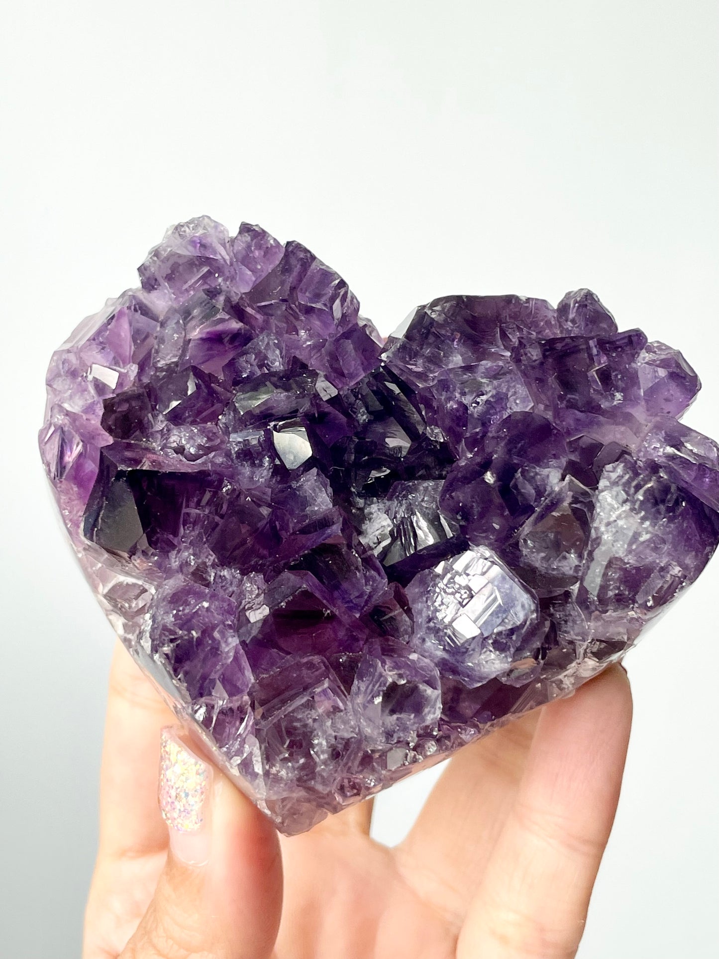 Purple Amethyst Heart