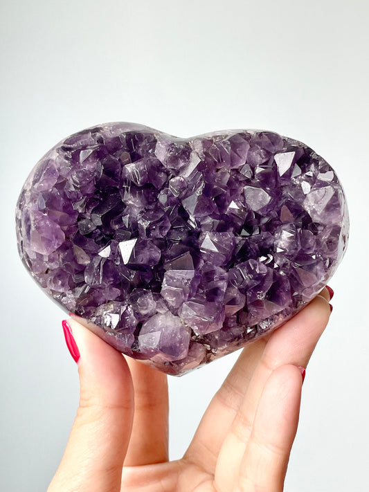 Purple Amethyst Heart