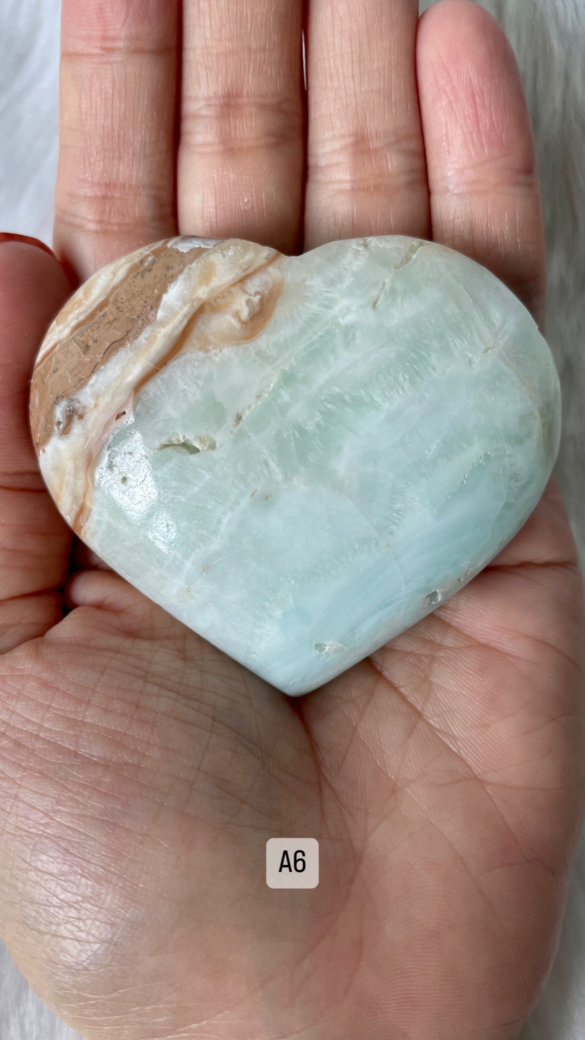 Caribbean Calcite Heart