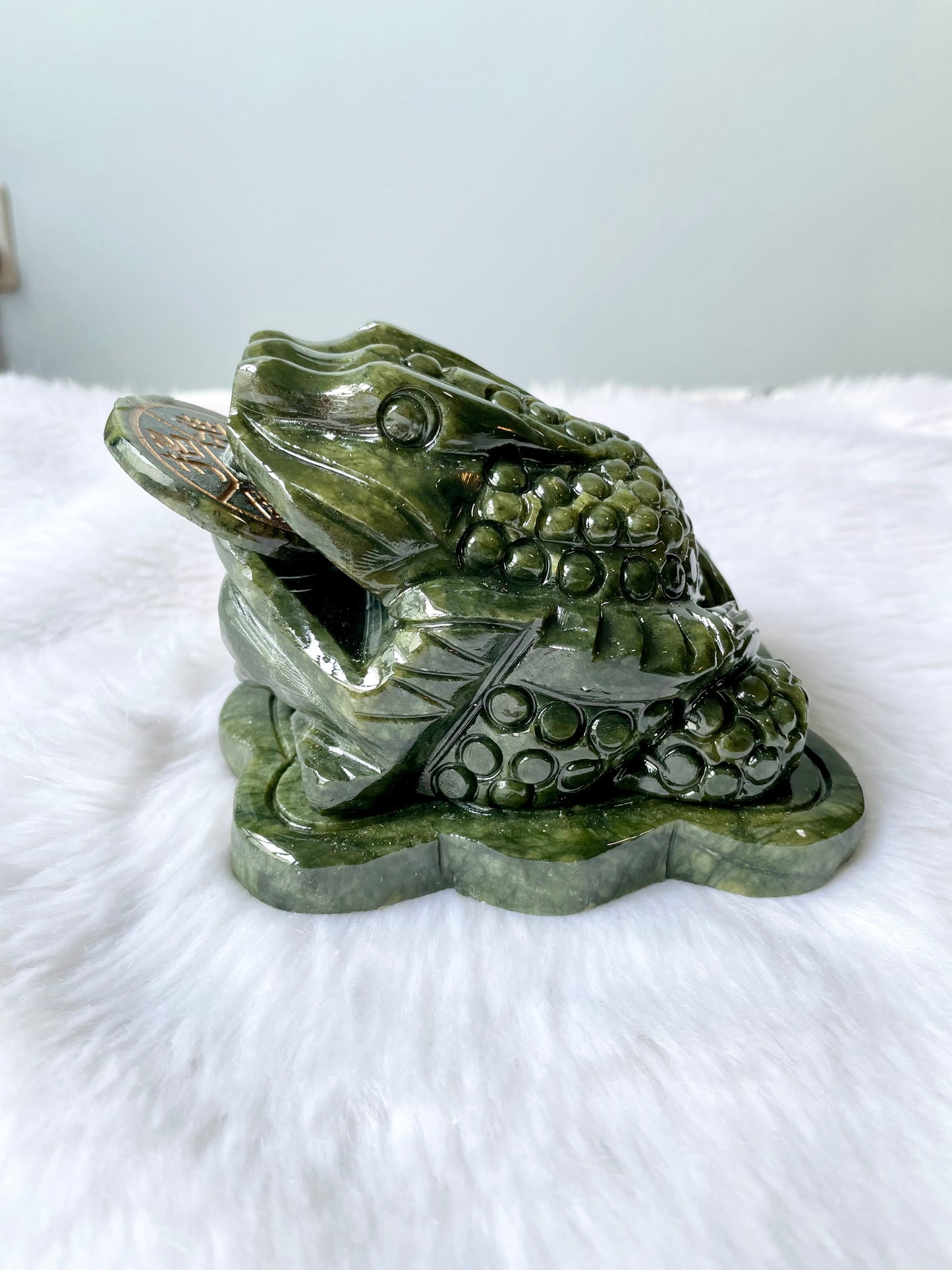 Green Jade Nephrite Toad