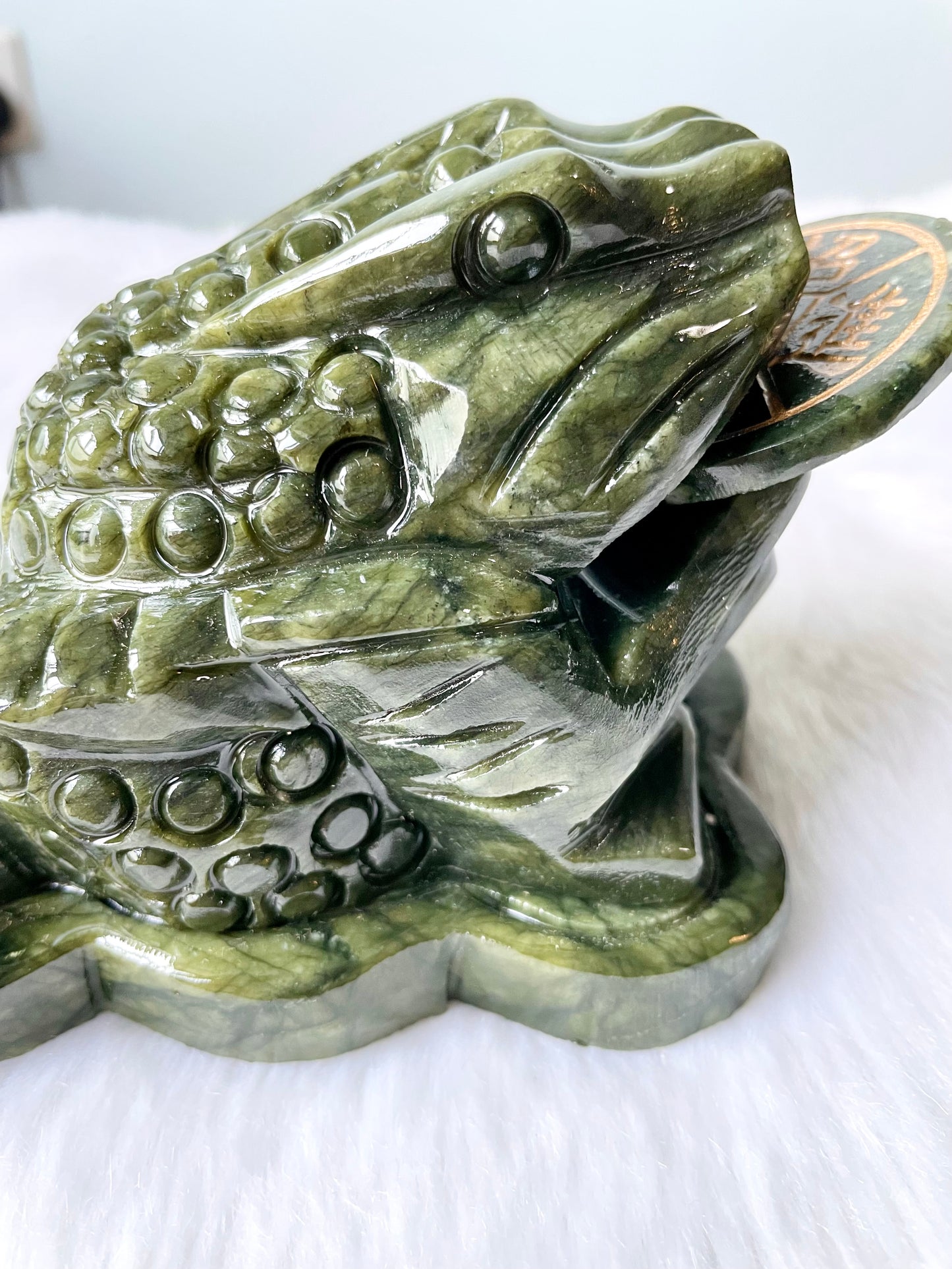 Green Jade Nephrite Toad