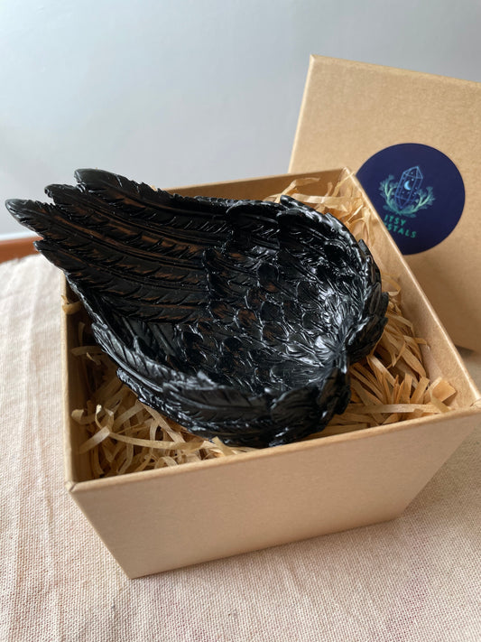 Gothic Black Angel Wing Bowl Gift