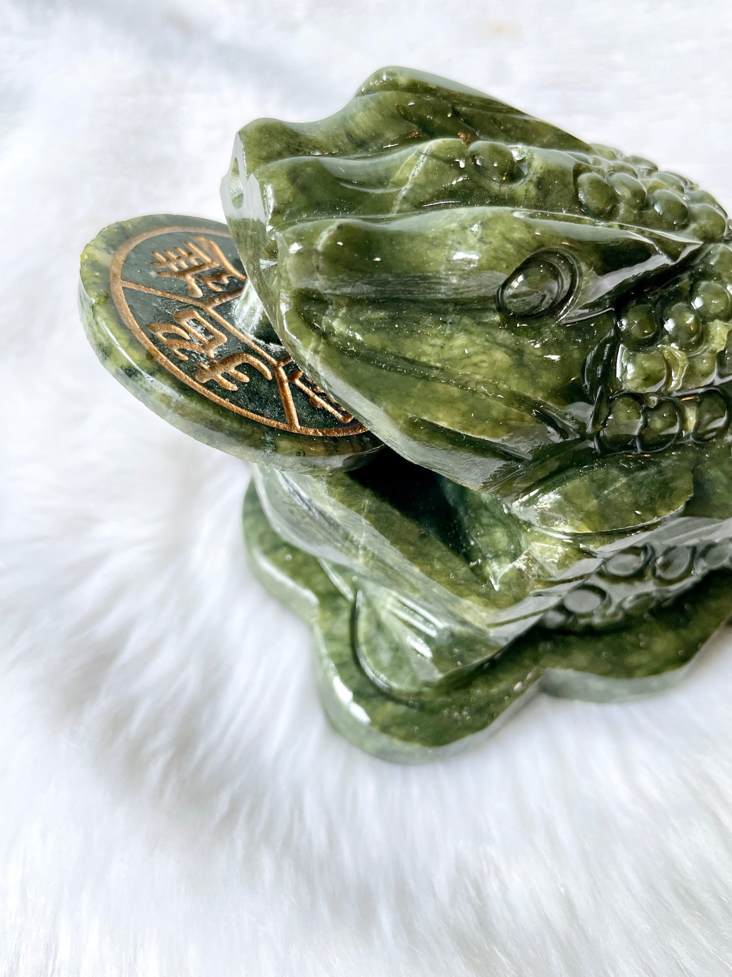 Green Jade Nephrite Toad