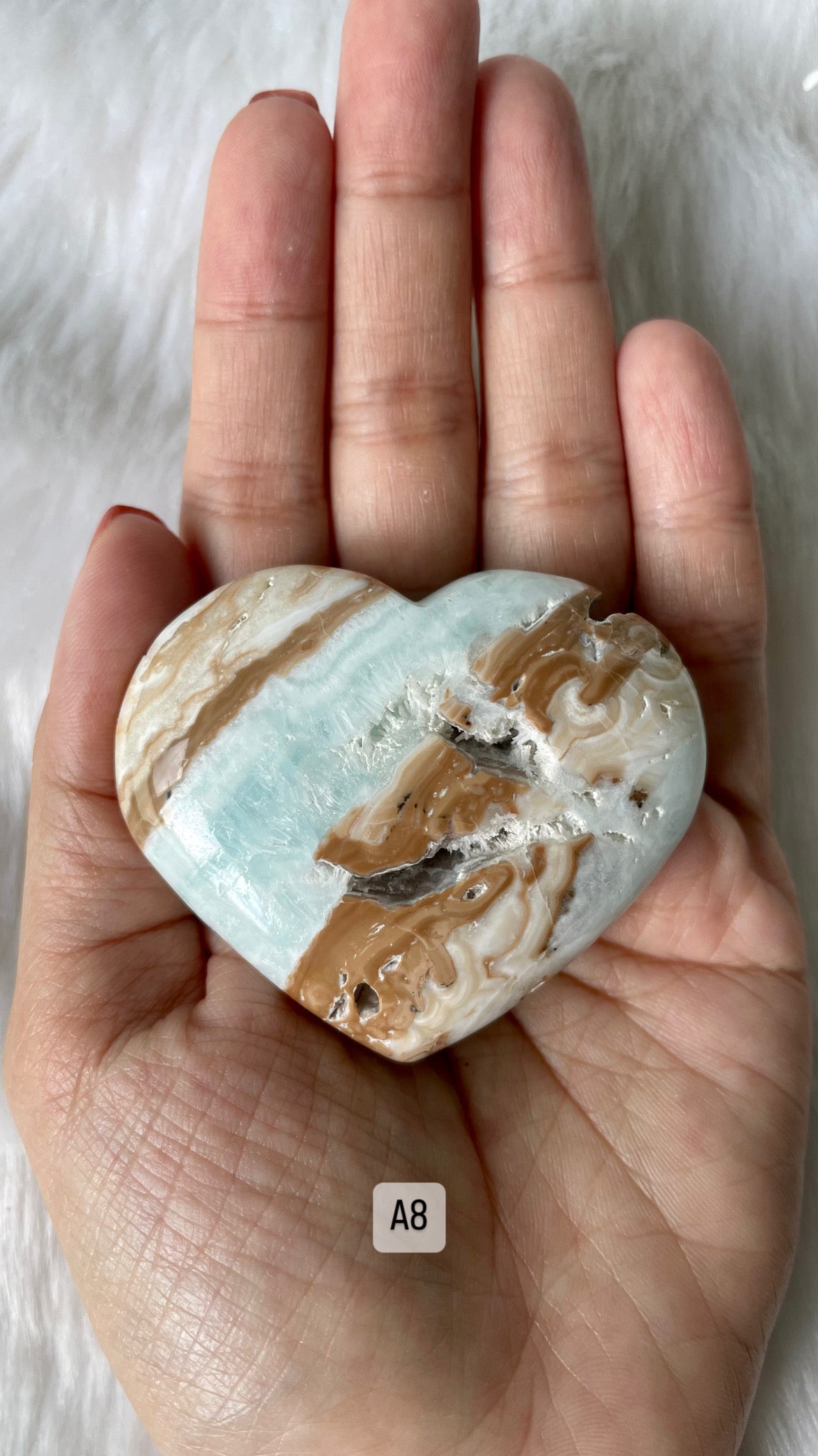 Caribbean Calcite Heart