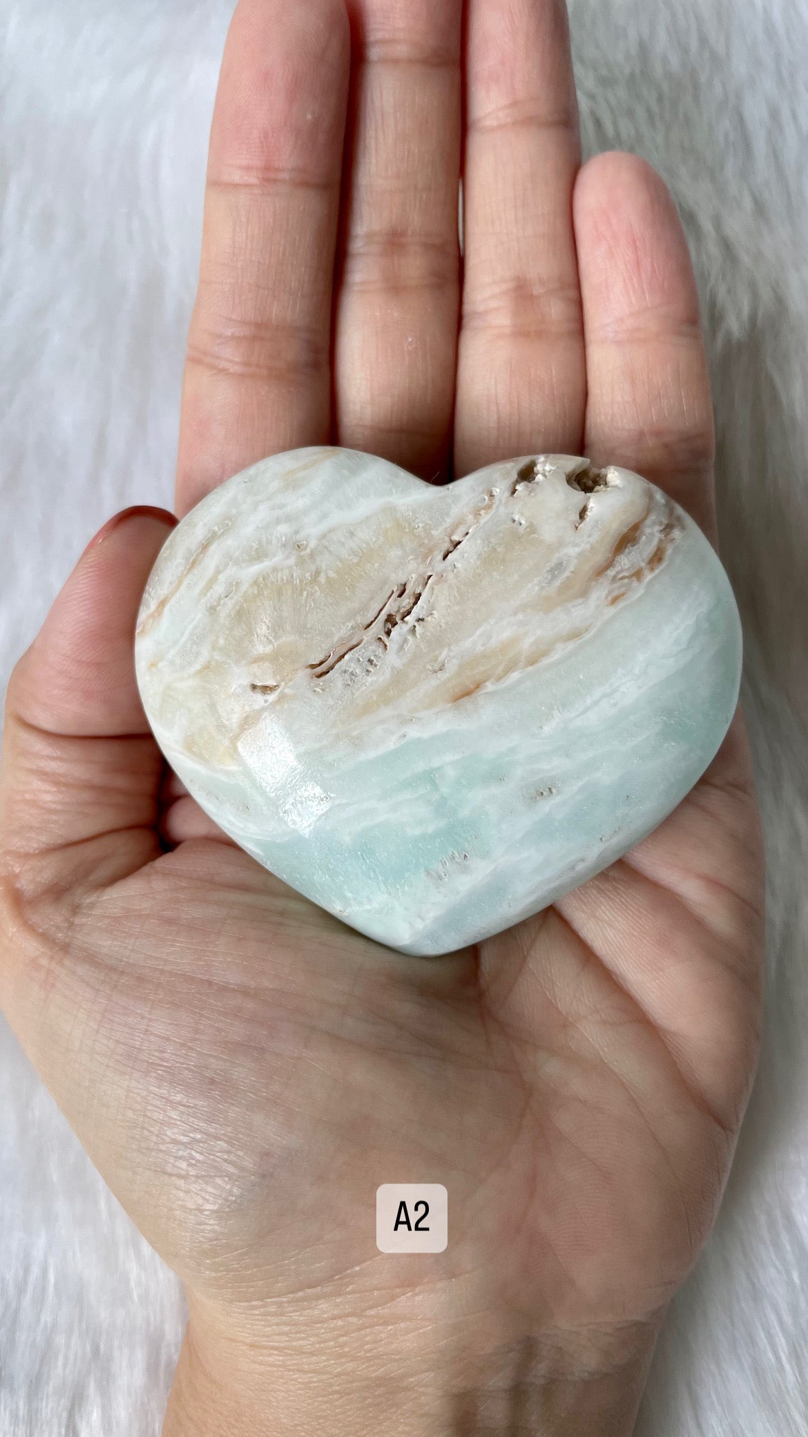 Caribbean Calcite Heart